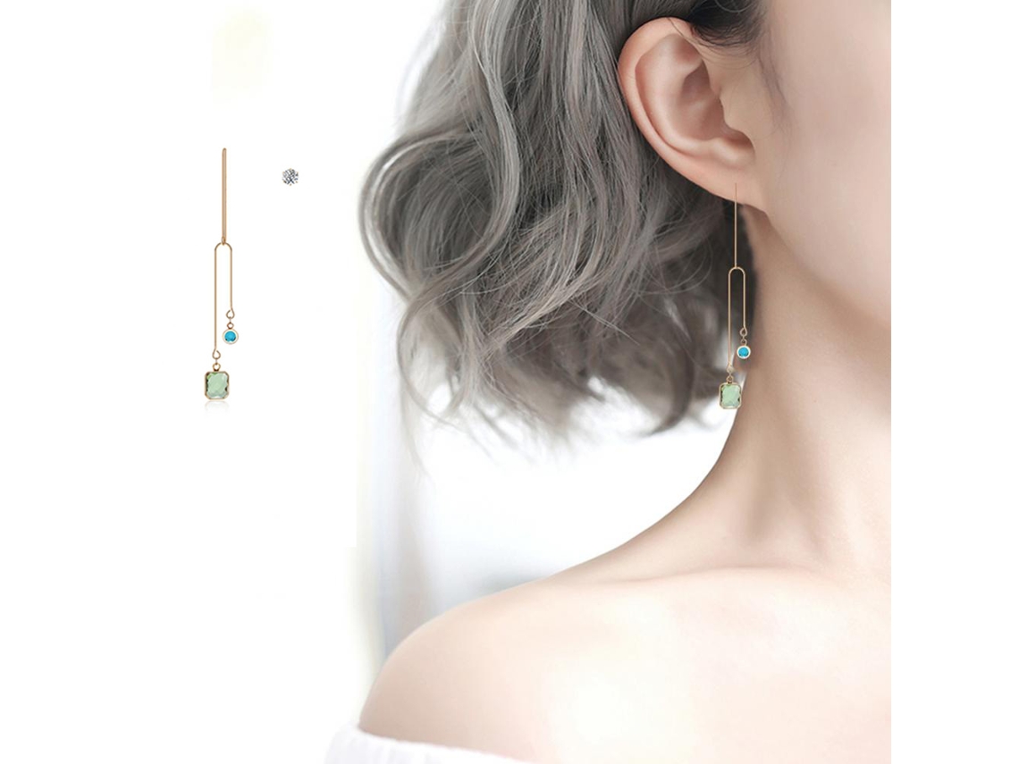 Brincos De Orelha Moda Decoração Com Zircão