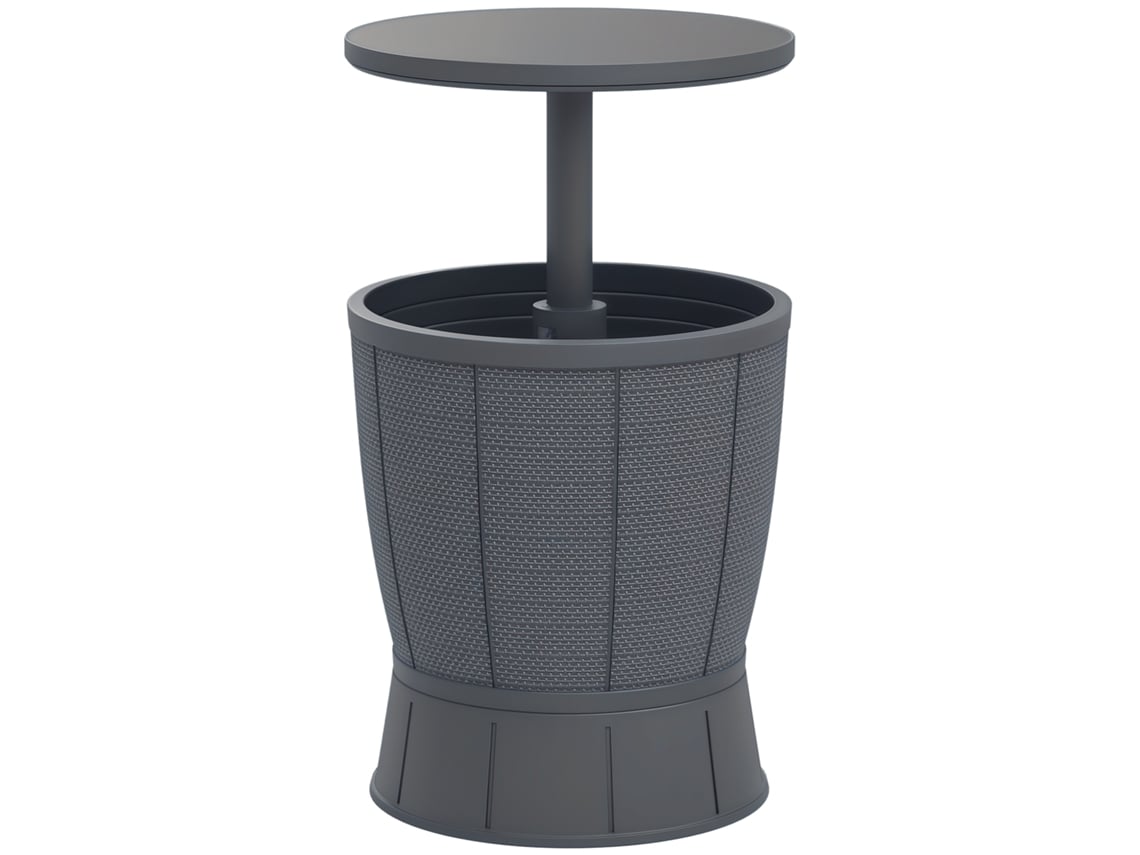 Mesa refrigeradora externa 3 em 1, 41l, lateral de bar, altura ajustável, balde gelo, cinza NOVAVEST