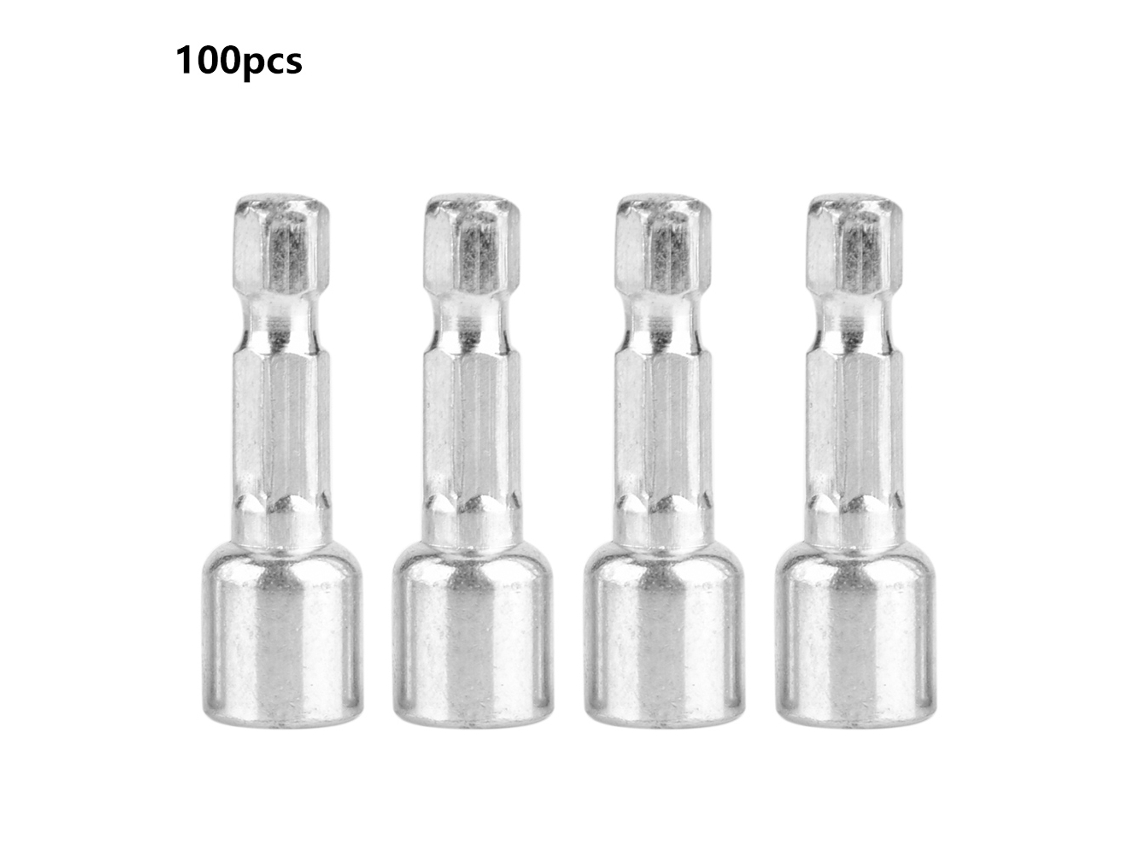 100 Peças Conjunto De Brocas Hexagonais Magnéticas De 8mm Com Cabos E Adaptadores Para Furadeira