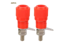 Laxiscreed Pack De 20 Plugs De Banana De Cobre Js-910b Com Terminais De 4mm Para Alto-falantes