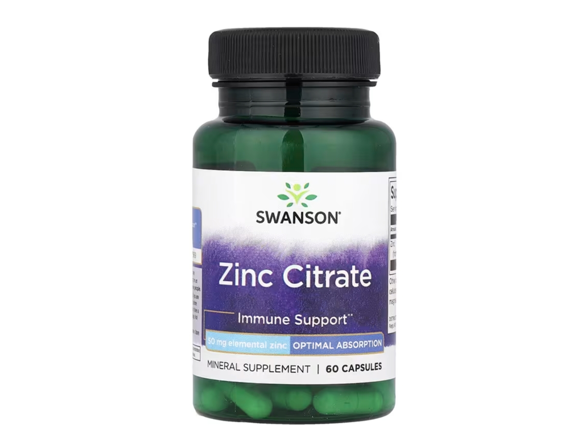 Swanson, Citrato de Zinco, 50 mg, 60 Cápsulas