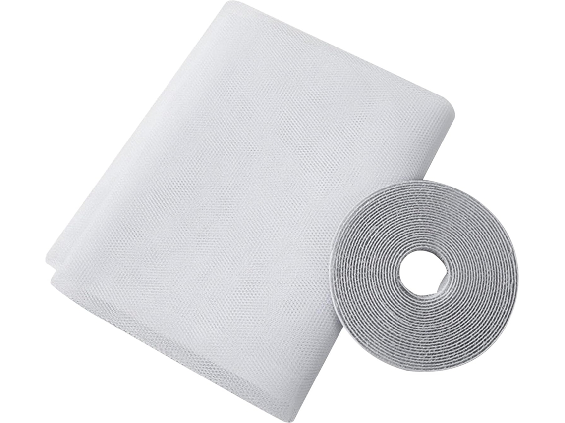 Cortina Mosquiteira Eifson Para Janela Com Autoadesiva 150x150cm (branco)
