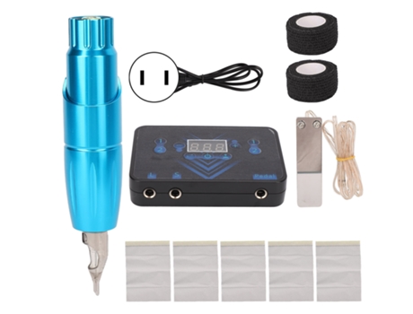 Máquina De Tatuagem Rotativa Azul Com Alimentação 90 265v, Modos Liner E Shader, Caneta Com Cabo Rca Aiaididiy