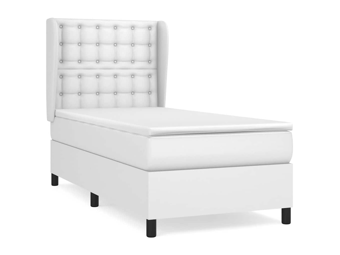 Box Spring Bed, Box Spring Beds Vidaxl Branco Couro Artificial (80 X 200 Cm)