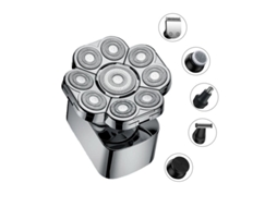 Compatível Kit De Barbeador Elétrico Lk-9188, 9 Lâminas Flutuantes + 5 Acessórios Para Calvície E Cuidados Faciais, Usb Portátil Recarreg...
