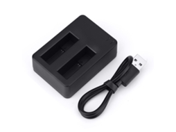 Carregador Duplo De Bateria Profissional Telesin Para Acessórios Câmeras Esportivas Gopro Fusion-aquaforge