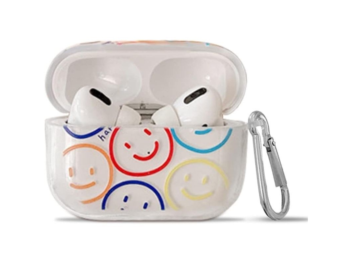 2026-cubre Airpods Pro Transparente Com Portachaves Silicone Capa Protetora Para Meninas Mulheres Crianças Bonita Sonrisa