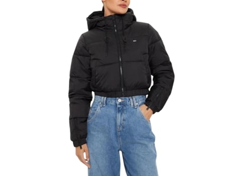 Hoodie De Mulher Tommy Hilfiger Jeans Jackets Down Tjw Crp Nylon Preto (m)