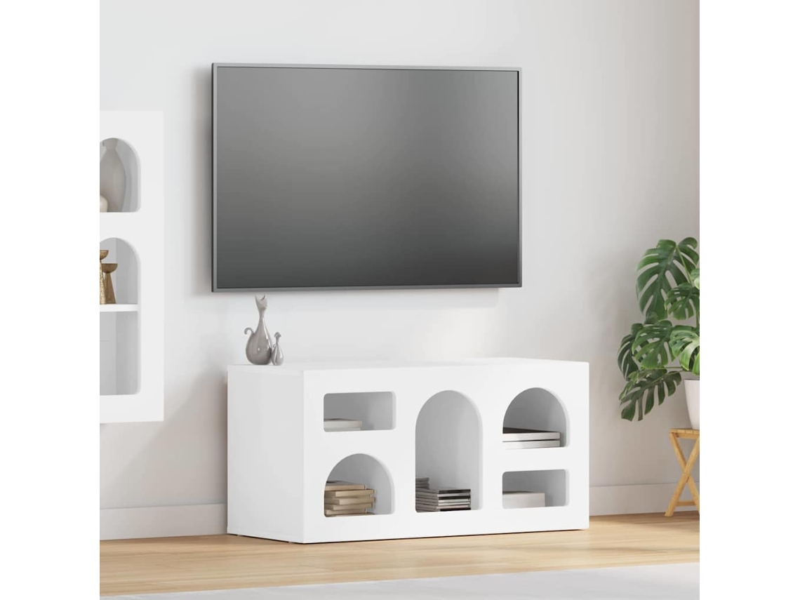 Vidaxl Gabinete Para Tv Elst 80 X 35 X 40 Cm Branco Brilhante