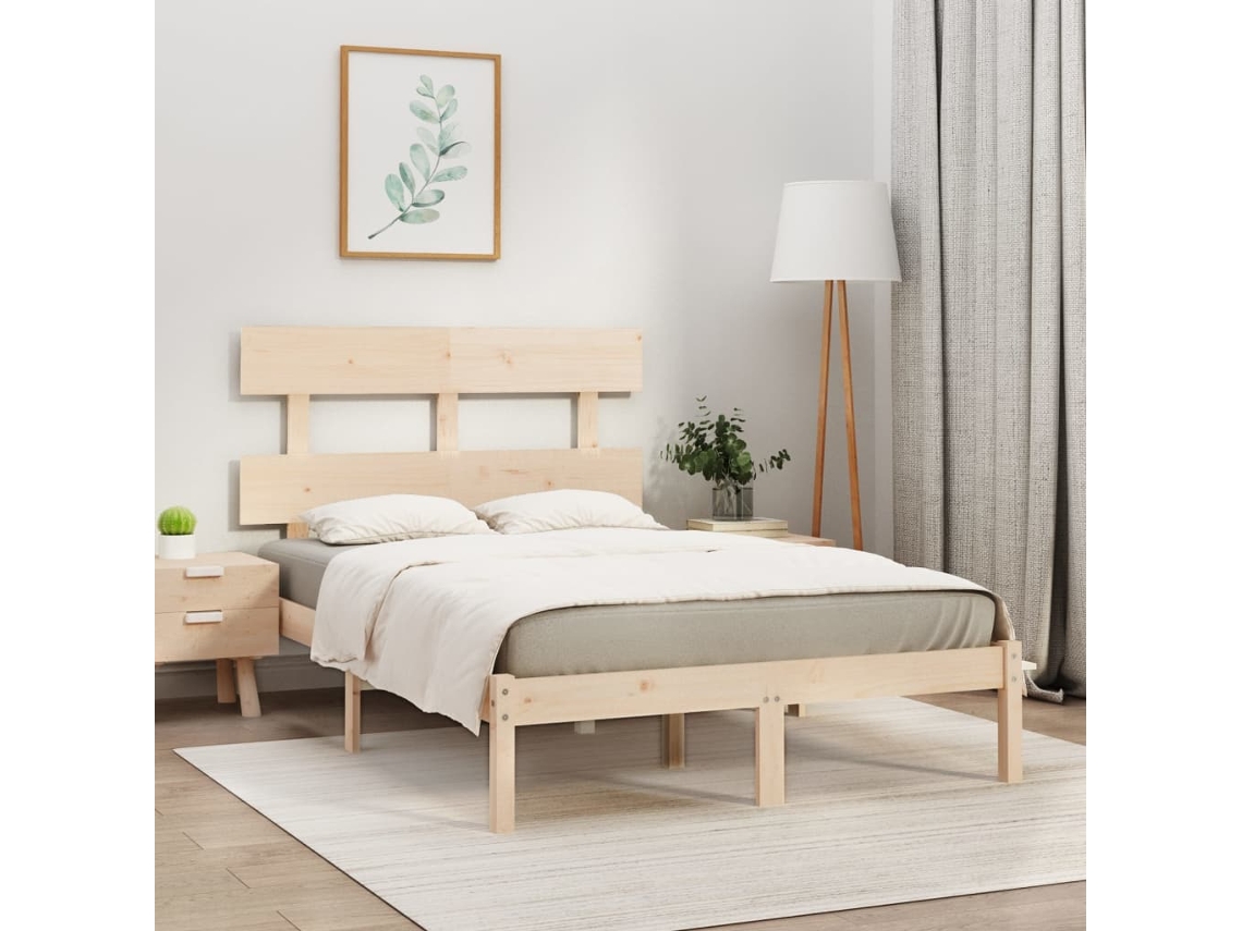 Vidaxl Estrutura De Cama 160x200 Cm Madeira Maciça