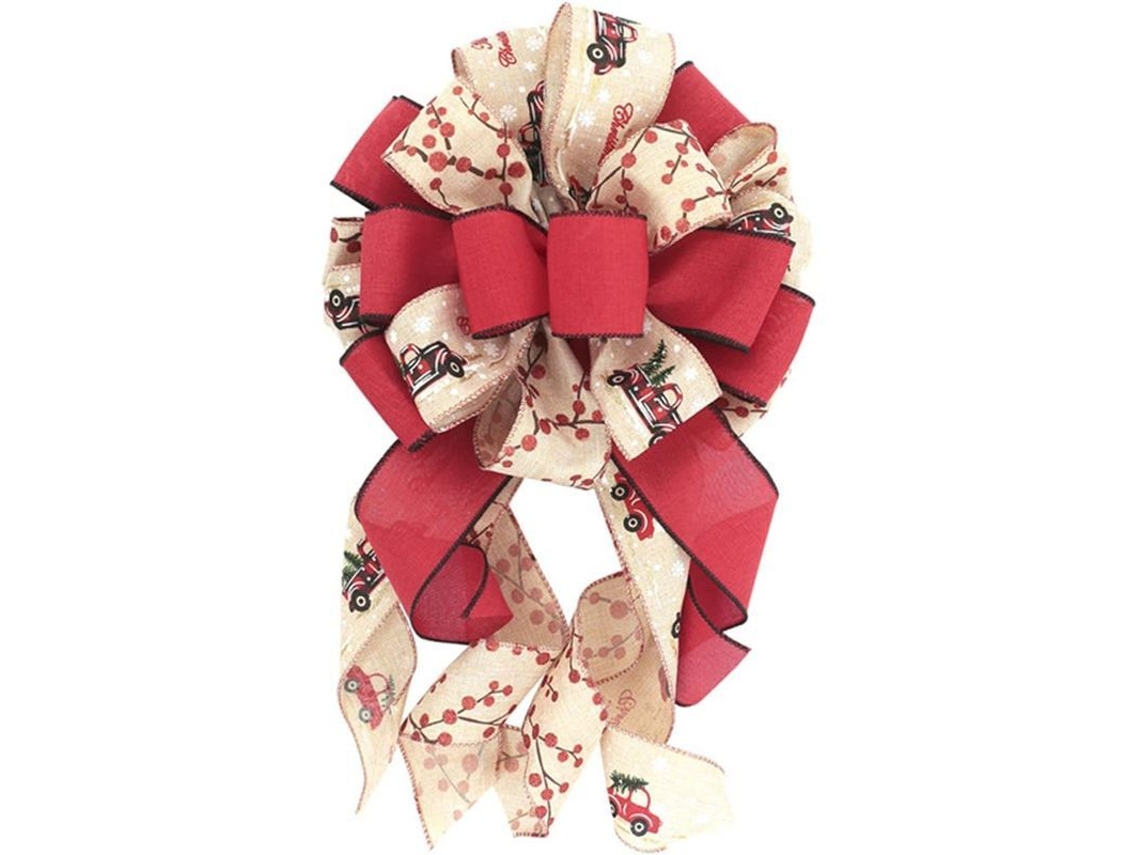 Lazo Decorativo Para Árbol De Navidad, Guirnalda De Poliéster, Para Fiestas Y Bodas