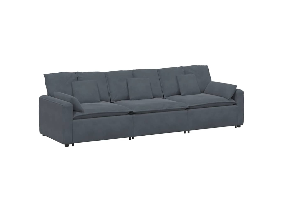 Modular Sofa, Modular Sofas Vidaxl Cinzeto Veludo