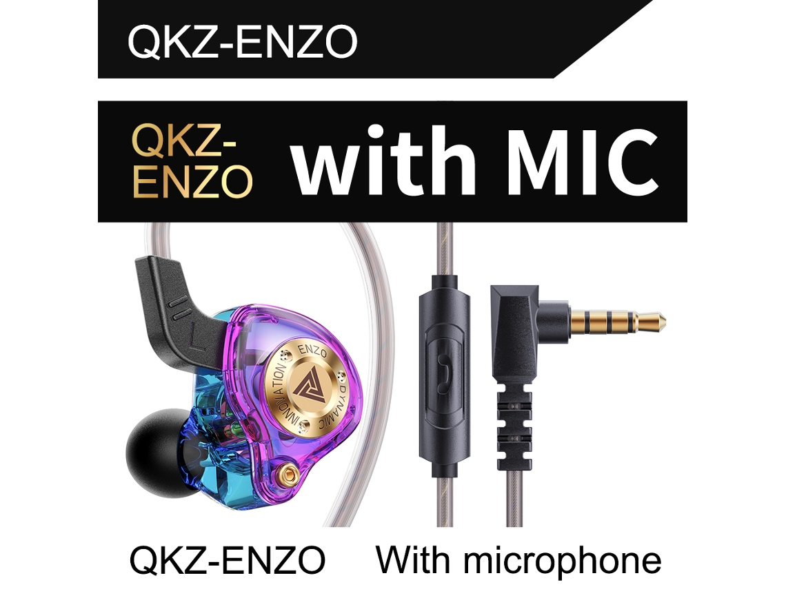 Fones de Ouvido Intra auriculares com Fio Microfone Hifi MDUG (roxo)