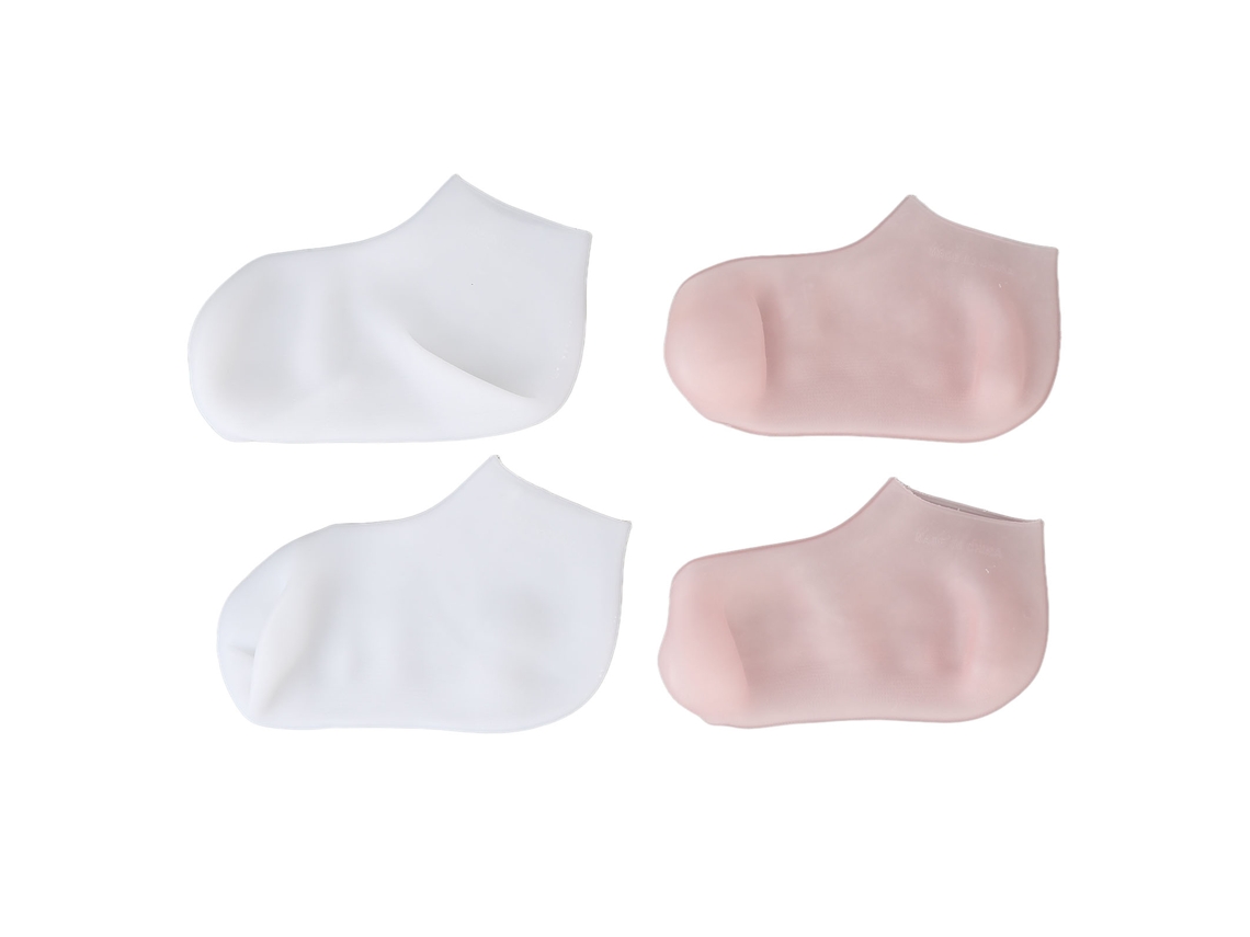 2 Pares De Meias Hidratantes De Silicone Para Pés Secos E Rachados - Reparo E Hidratação Da Pele