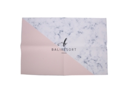 Tapete de manicure Rebe Soft à prova d'água, tapete de mesa portátil para nail art, laranja e branco.
