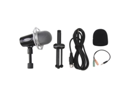 Dynamic Microphone With Detachable Support Volume Control Led Indicator 3 Pickup Mode Built In Sound Card Recording Microphone 3.5mm LAXISCREED
