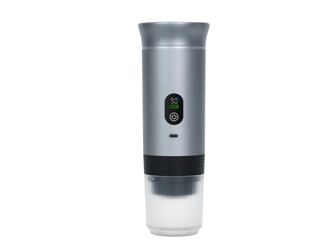 Máquina de Café Italiana Portátil ZSANFS com Cápsulas e Display Digital (prateada 245.5x83.5mm)