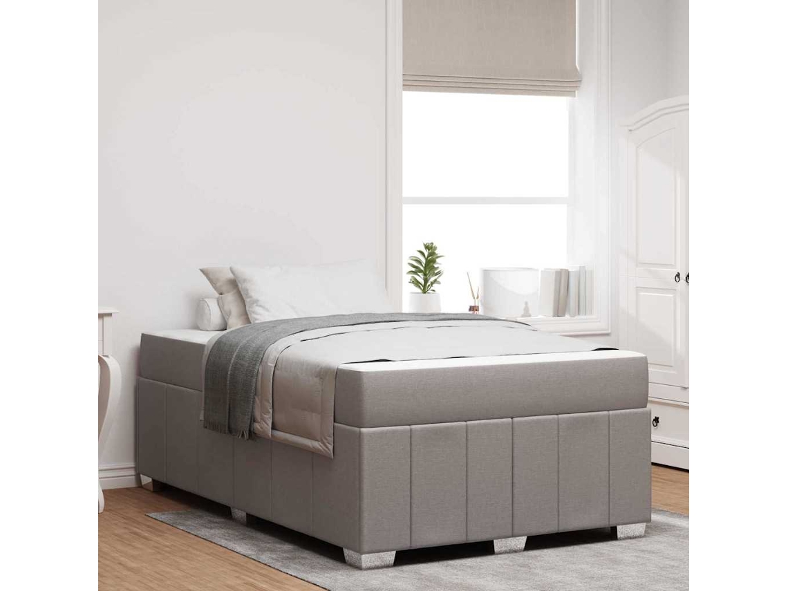 Vidaxl Estrutura Da Cama Cinzento-acastanhado 120 X 200 Cm Tecido