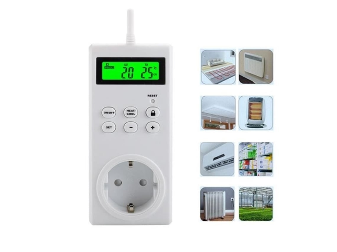 Termostato Inteligente H3cf Programável Sem Fio Soquete Lcd Resfriamento E Aquecimento Objeto Decorativo Ts 3000 Pjg339*