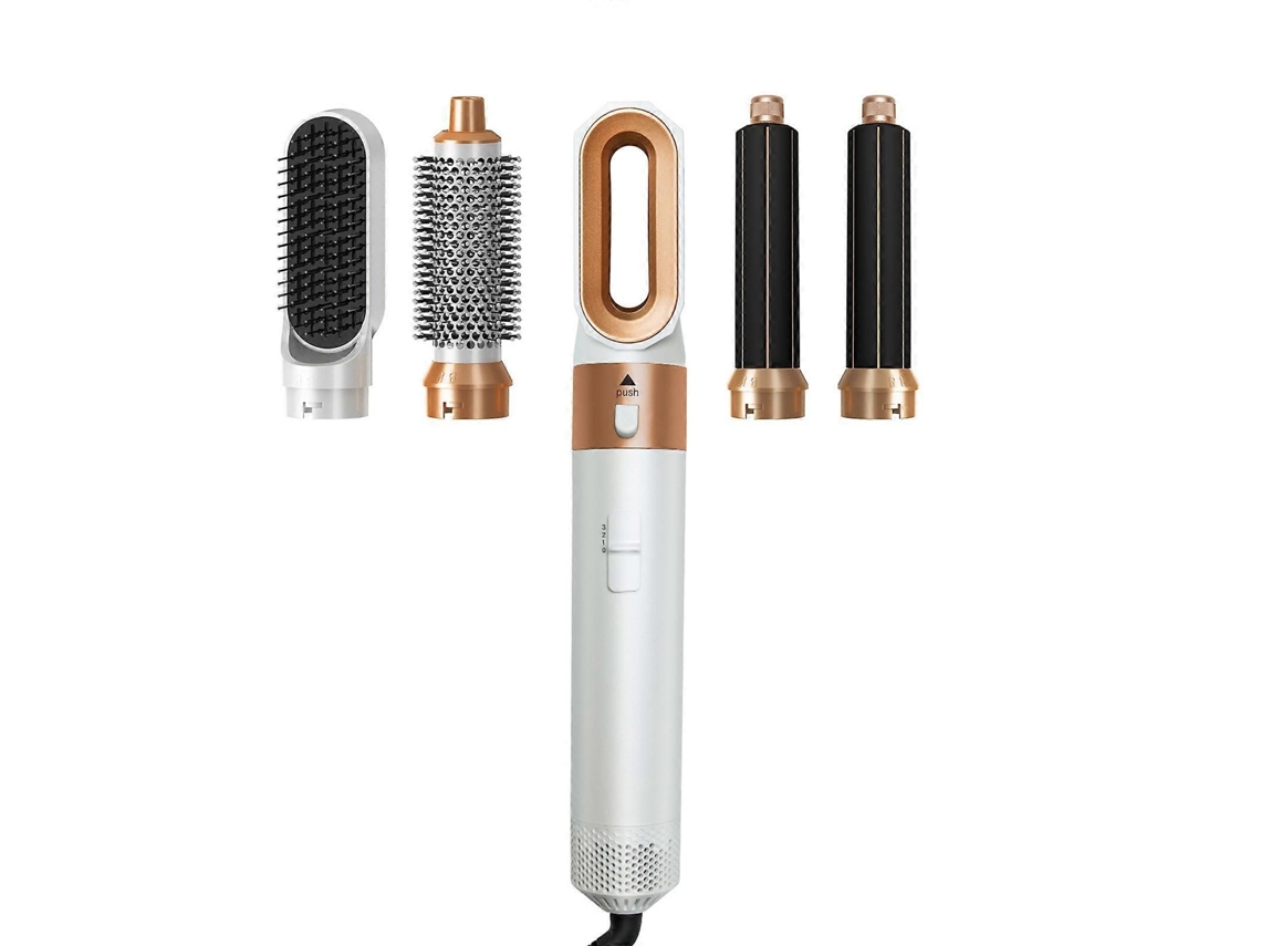5 em 1 Secador de Cabelo Elétrico Blow Hair Curler Destacável Styler Hot Air Brush Set, 100% Novo TAISHENGDA