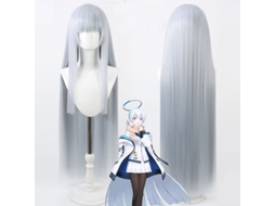 Peruca De Cosplay Ushio Noa | Cabelo Longo Prateado, Estilo Autêntico Para Fãs De Blue Archive