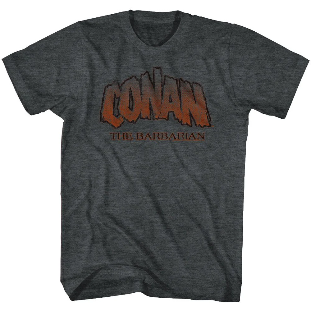 Unisex Adult T-shirt Rockinstone Conan The Barbarian Heather Black Sizem