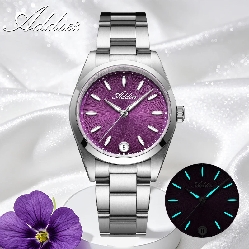 Relógio Feminino Business Com Cristal De Safira, Quartzo, 31 Mm (roxo)