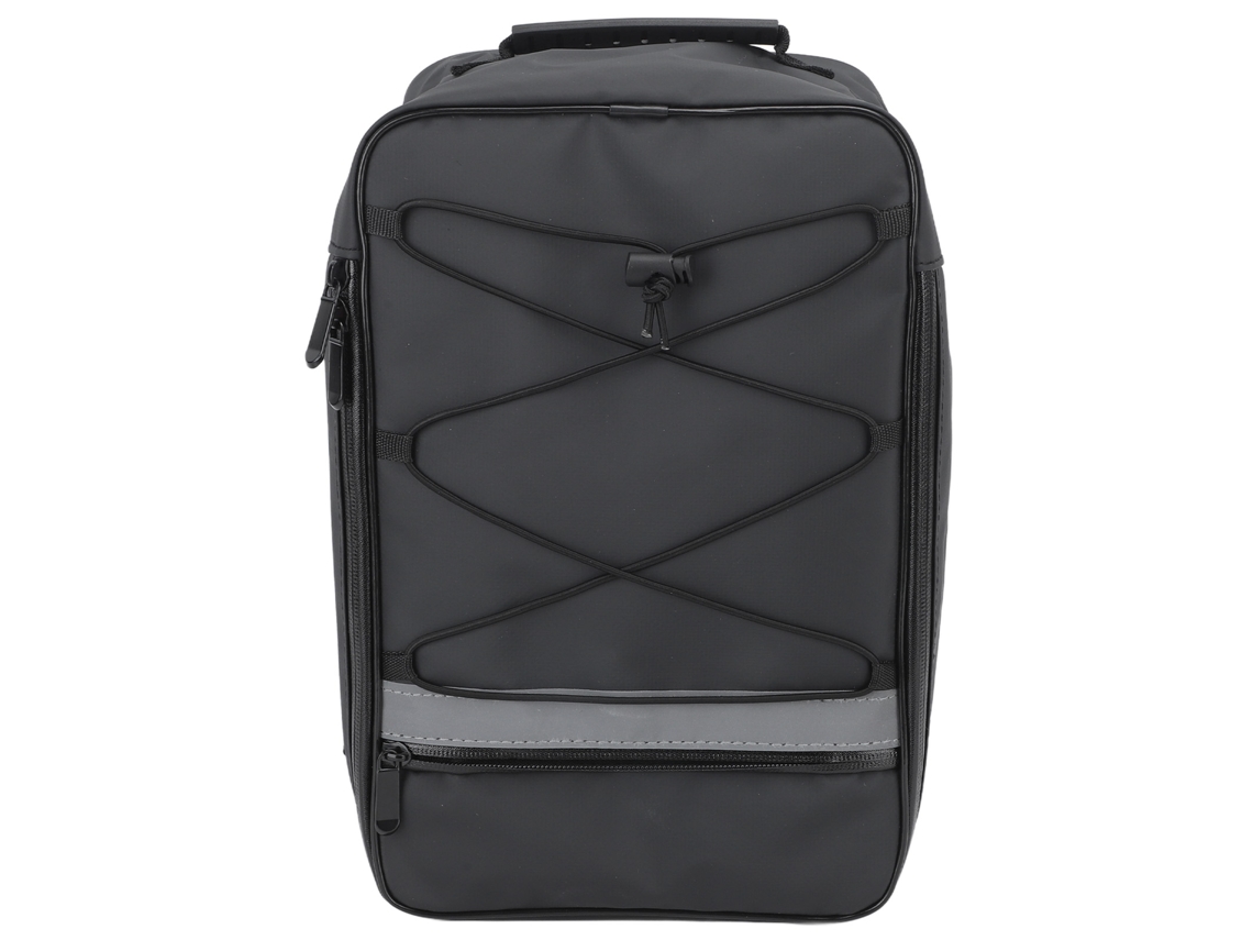 Bolsa para rack traseiro de bicicleta 15l impermeável cinto de sela para bicicleta elétrica preta S/MARCA