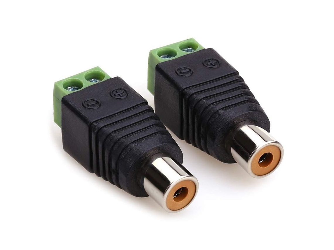 CONECTOR RCA macho YURU, para áudio e vídeo, com parafuso, sem solda
