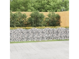 Vidaxl Canteiro Elevado Gabião Arqueado 800x50x100cm Ferro Galvanizado