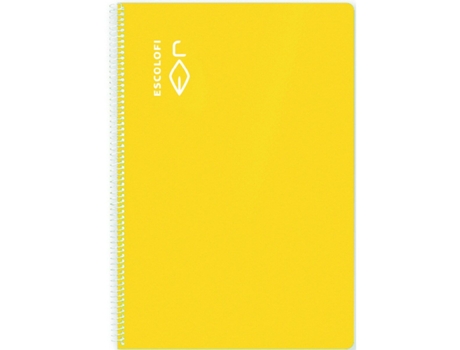 Caderno Escolofi 5 Unidades Amarelo 50 Folhas Quarto