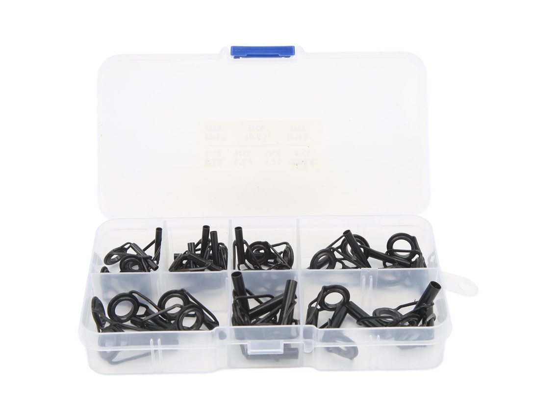 Conjunto Anéis Guia Pesca Aço Cerâmica 35 Pcs