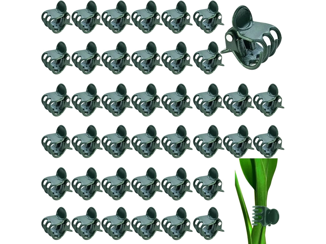 100 Clipes Plantas Verde escuro 1,5cm, para Orquídeas, Suporte e Fixação ZYBLSSBB