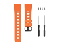 Pulseira De Relógio Lurelia Para Garmin Forerunner 35 Fivela Preta Em Silicone Laranja