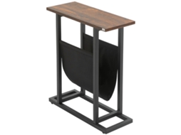 Mesa Lateral Esguio MARCA com Bolsa de Tecido Aço Escuro (49x19x55cm)