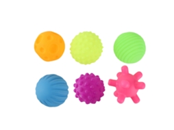 Mali 6 Pcs Conjunto Bola Brinquedo Banho Bebê Sensorial Textura Cores Variadas