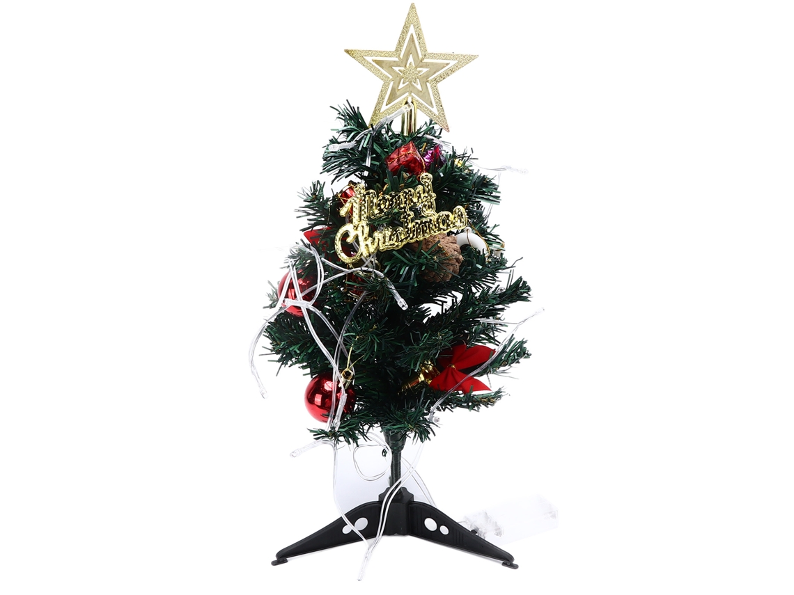Mini Árvore Natal Mesa 19,6 Polegadas Led RGB Enfeites Diy S/MARCA