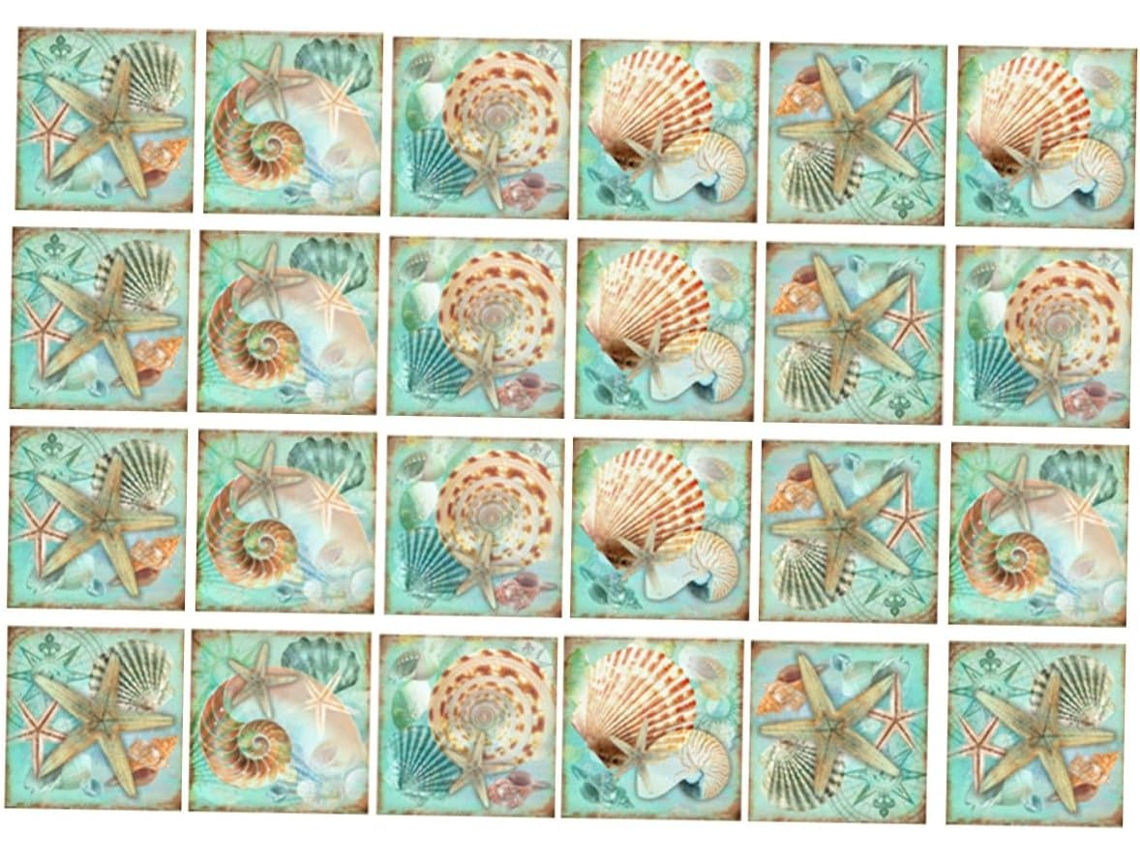 Adesivos Decorativos para Azulejos de Parede, À Prova D'água, 15x15 Cm, Feitos de Pvc Resistente Ao Desgaste. SFUSHOS
