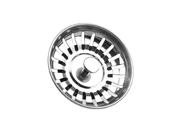 Colador de Fregadero com Tampa, 78mm, Antiobstrução, Aço Inoxidável 304, Dupla Função, para Cozinha e Banheiro