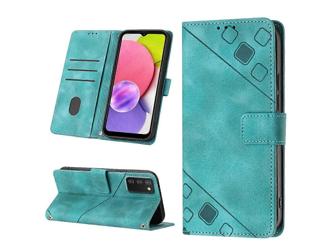 Capa De Celular Em Couro Texturizado Com Toque De Pele Para Samsung Galaxy A03s 165,8 Mm (padrão Americano).