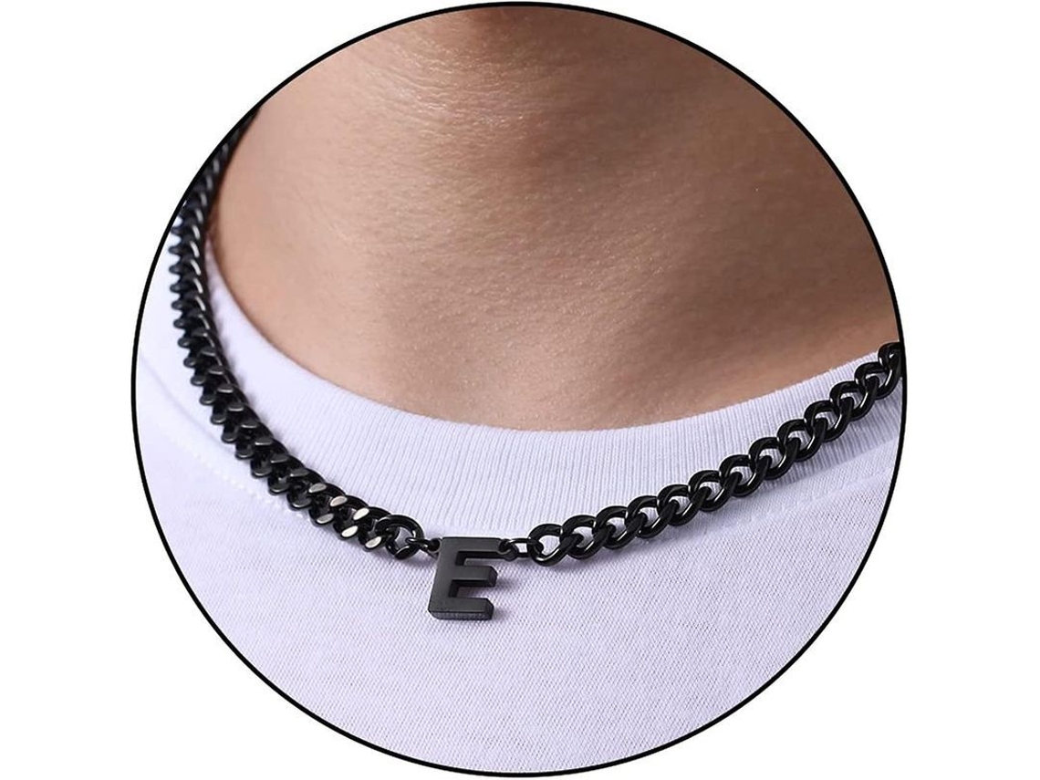 2026 cadena de Eslabón Cubano Con Colgante de Inicial A z Acero Inoxidable 6.5mm 18+2 Pulgadas Regalo de Joyería para Hombres Mujeres Niños