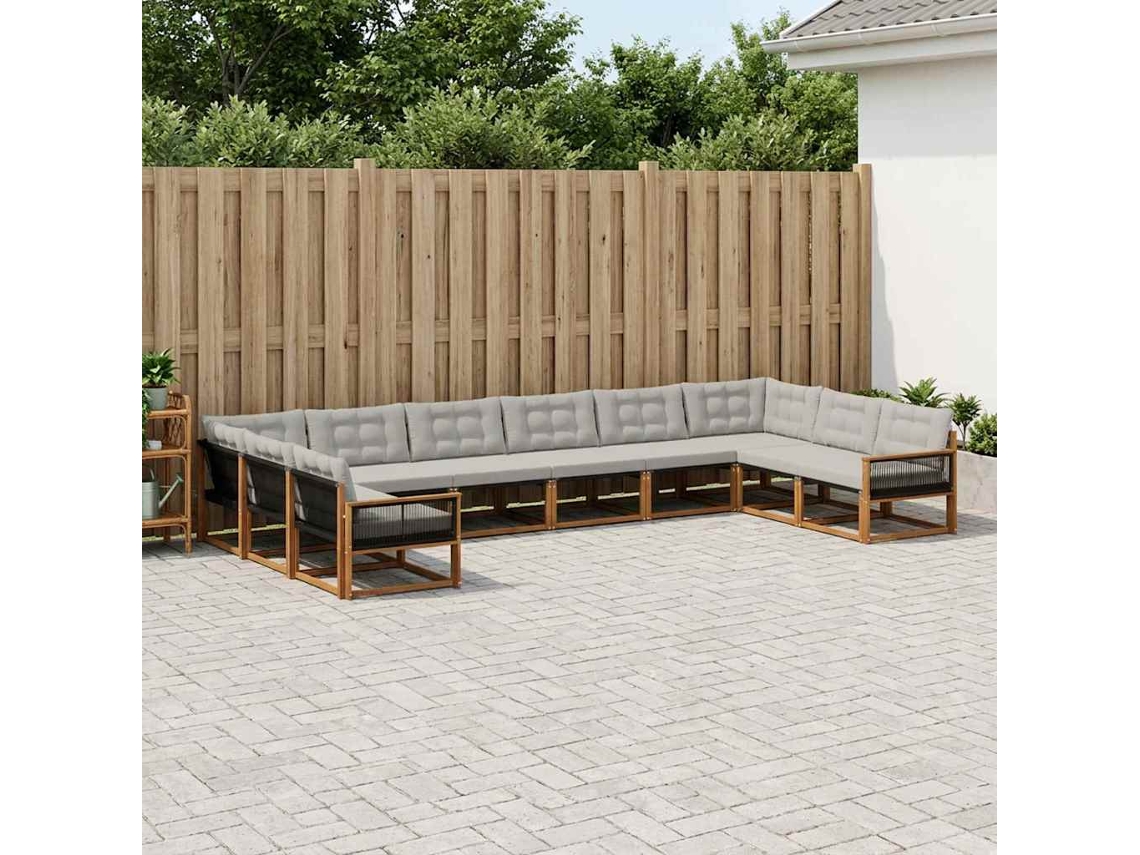 Vidaxl Conjunto De Sofás Para Exterior 10 Unid.