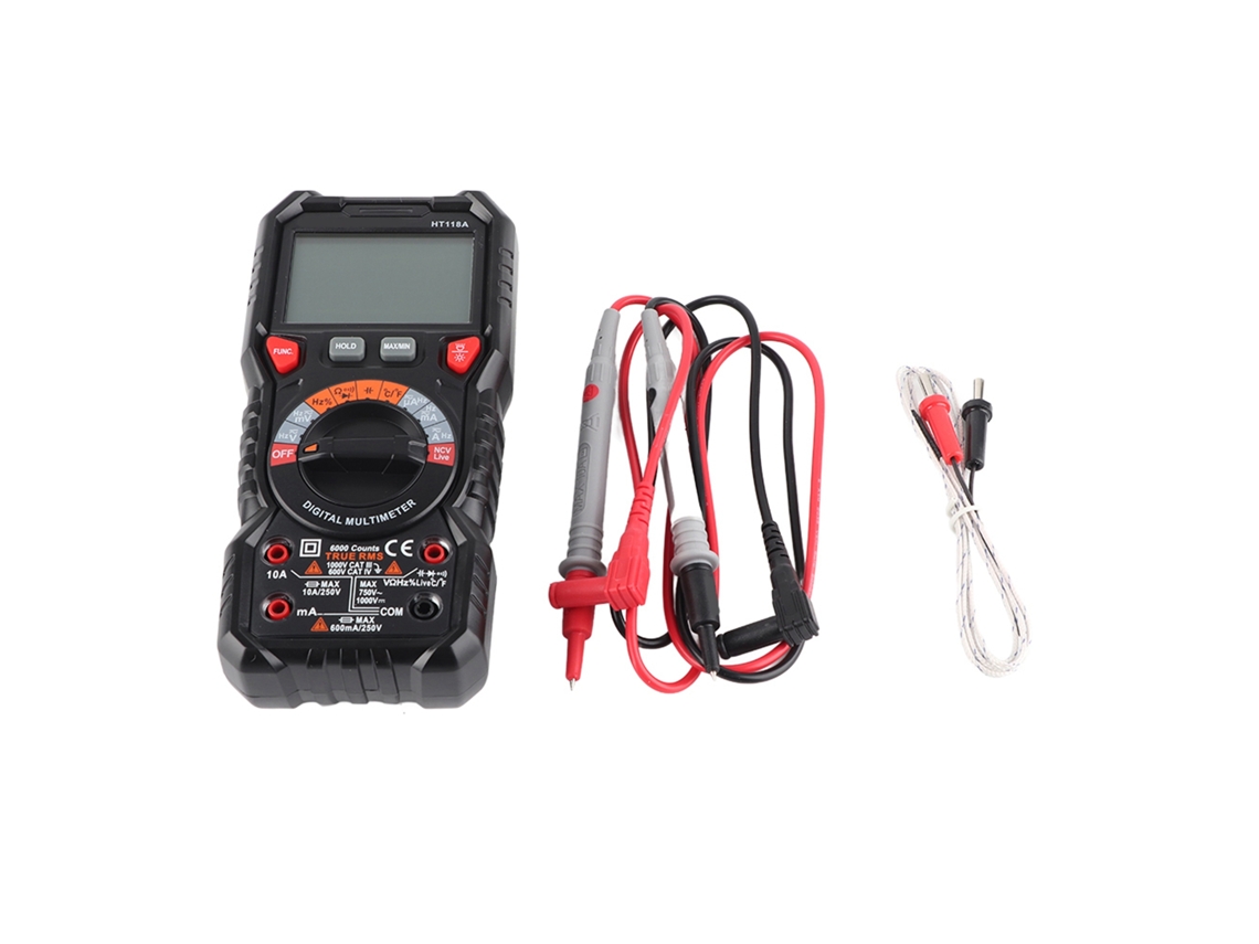 Multímetro Digital Ht118a 6000 Count Medidor De Voltaje Automático