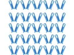 Clipes para Sacos Lixo de Plástico Azul, Estrutura Simples, 50 unidades, Fáceis de Usar em Casa e Não na Mesa