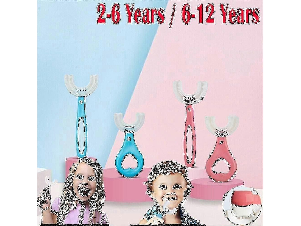Escova De Dentes De Silicone Em Formato De U Para Crianças (de 2 A 12 Anos) - Limpeza Manual Dos Dentes