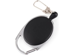 Conjunto De 2 Chaveiros Retráteis, Cordão Extensível Em Liga De Zinco E Abs, Clipe De Cinto Resistente E Mosquetão, Para