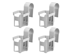 Porta-copos (cáqui) - Não Especificado - 4 Peças - Plástico - Cáqui - Armazenamento Para Piscina
