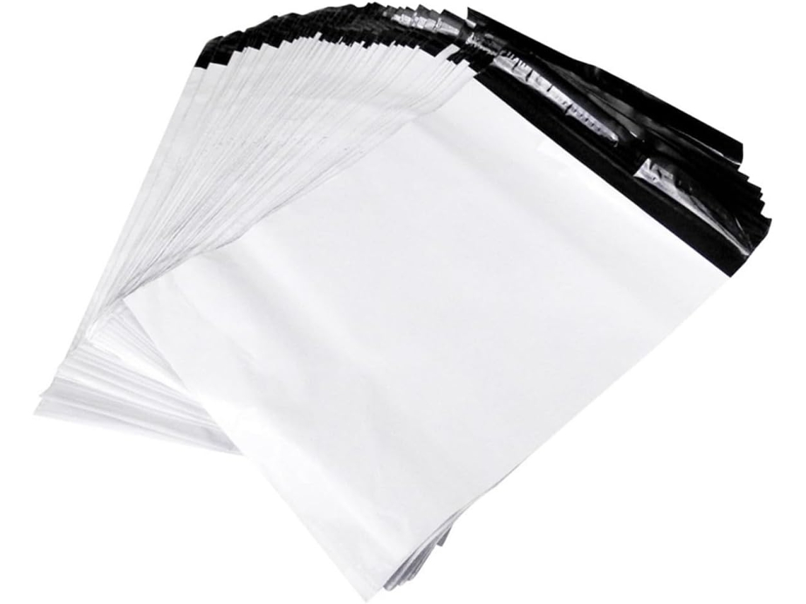 Pacote com 100 Topbathy Envelopes Plásticos Grossos para Envio, Sacos Autoadesivos Encomendas, Resistentes Bra