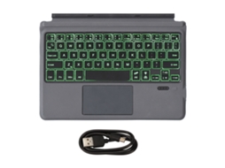 Teclado Bluetooth Sem Fio Retroiluminado Compatível Com Casa E Escritório, Compacto