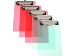 Conjunto De 5 Pranchetas Transparentes, Plástico Resistente, Clipes Fortes Para Professores, Hospita Gokoco